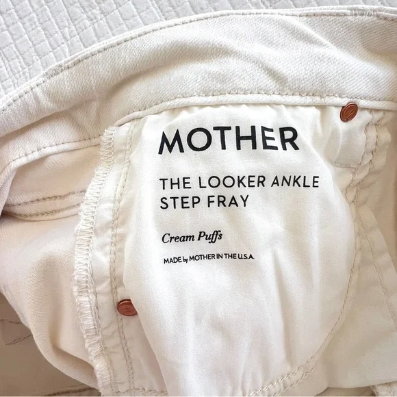 Mother The Looker Ankle Jeans in Cream Puff - Picture 6 of 10